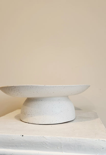 Organic Stoneware Pedestal | Sandy White | 13cm