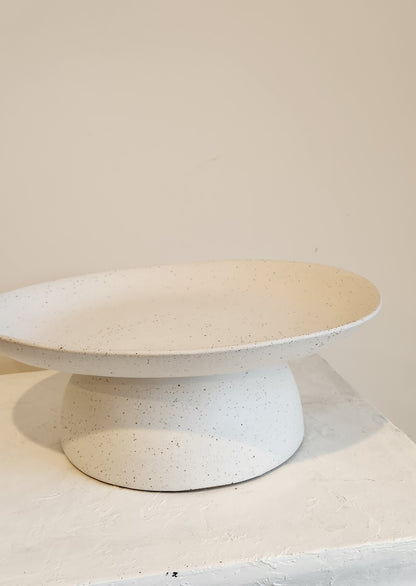 Organic Stoneware Pedestal | Sandy White | 13cm