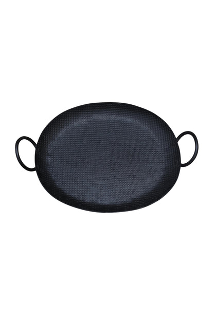 ANKARA Tray with Handles - Black