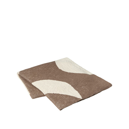 Maren Throw -Kangaroo Brown/Off White