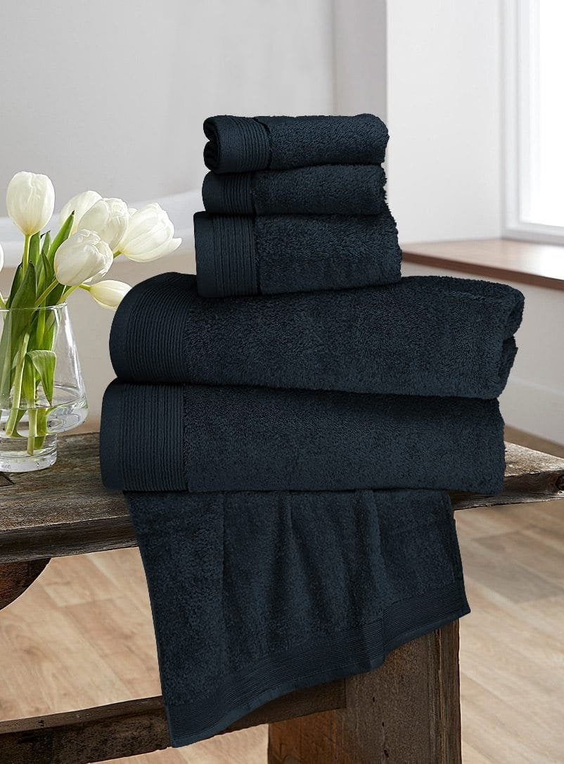 Egyptian Cotton Towel Set | Black