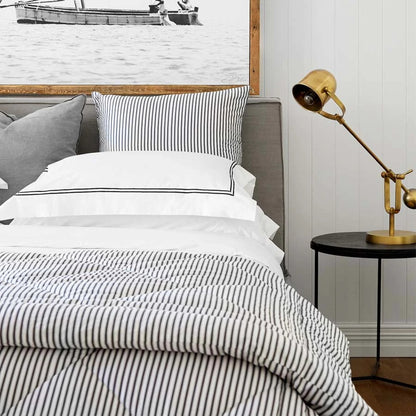 Black and White Ticking Comforter