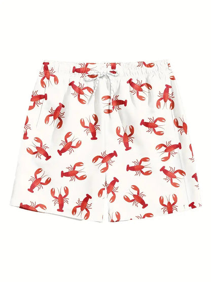 Mens Board Shorts - Lobster