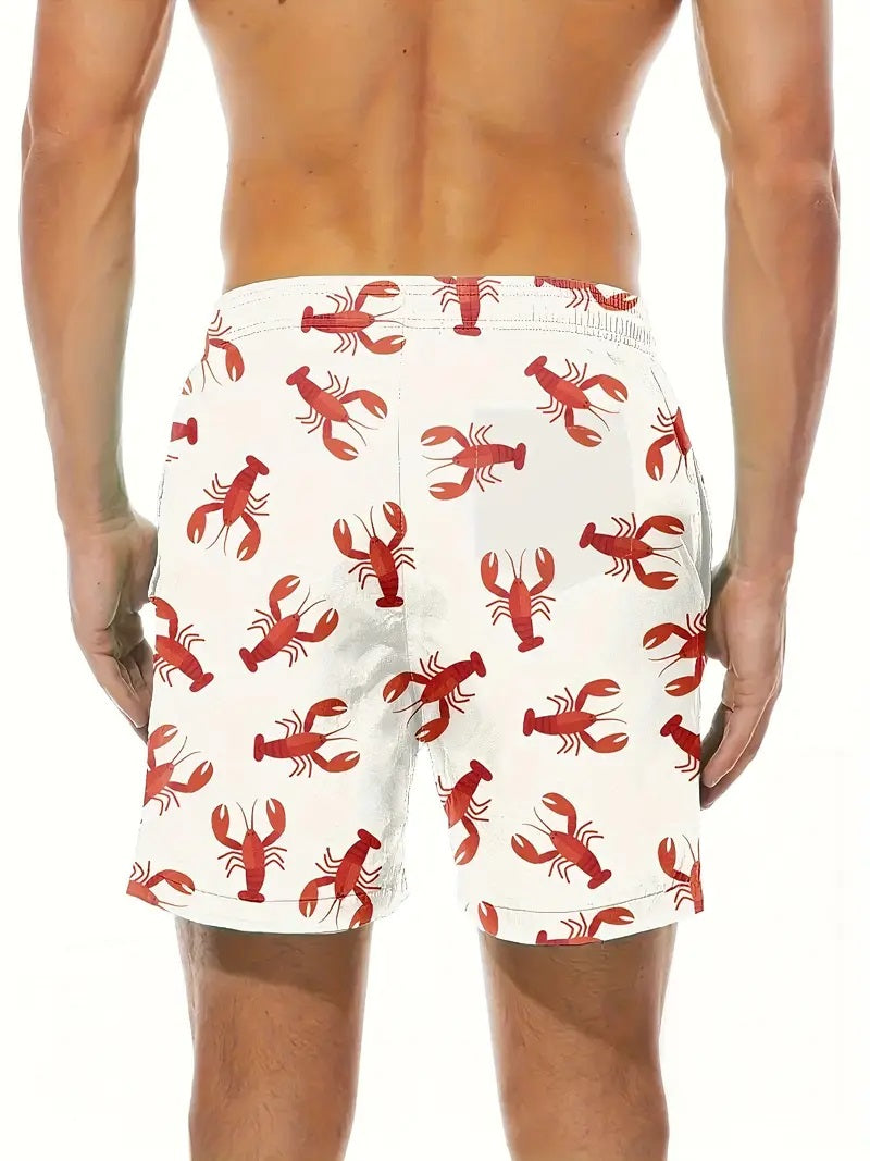 Mens Board Shorts - Lobster