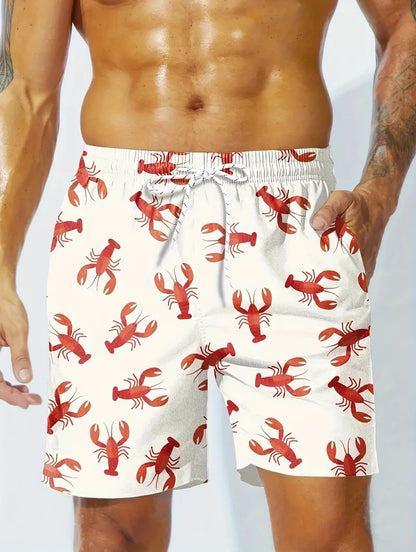 Mens Board Shorts - Lobster