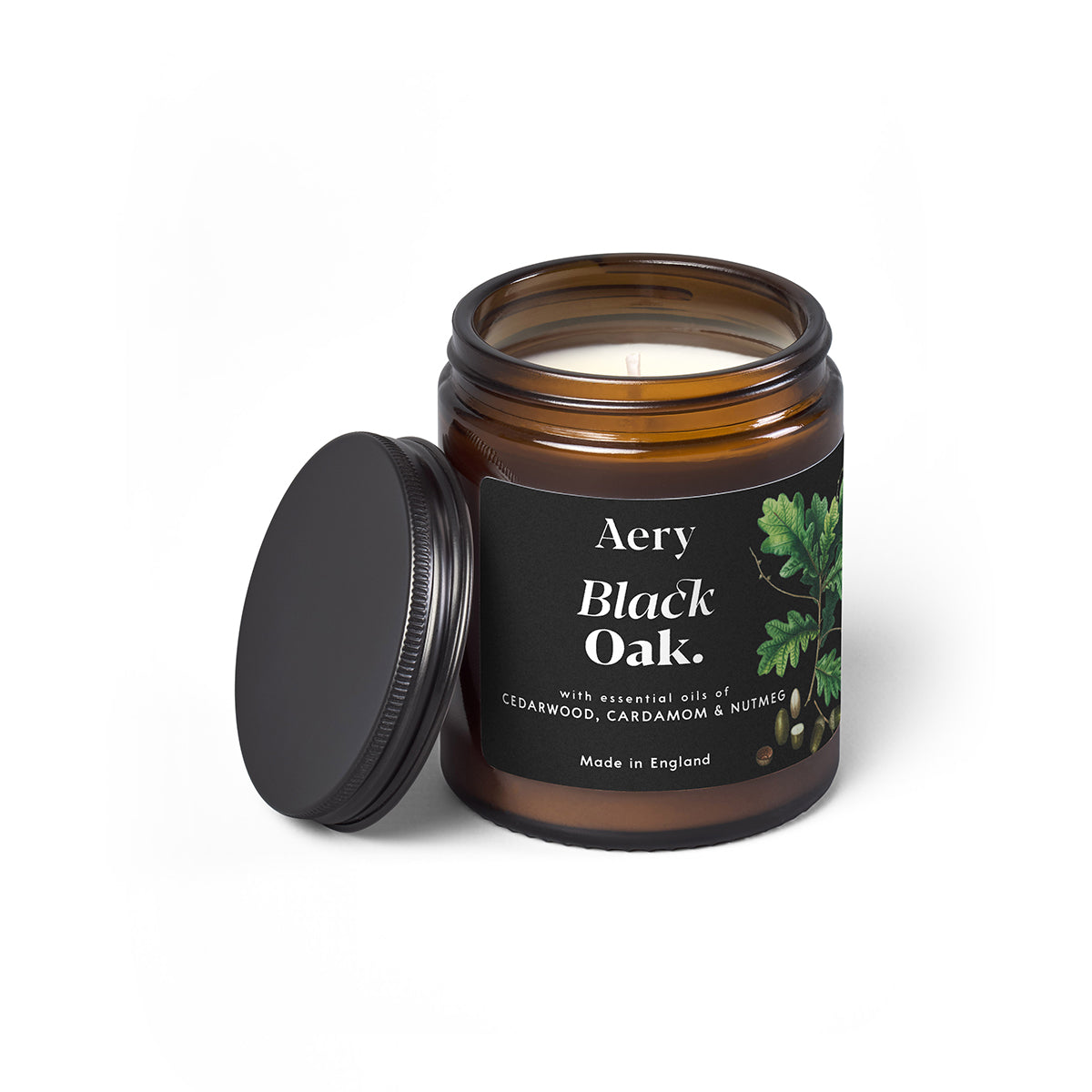 Botanical Green Candle | Black Oak