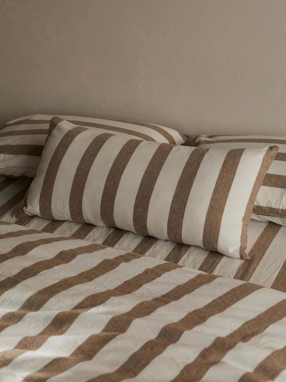 Café Striped Duvet Cover Set