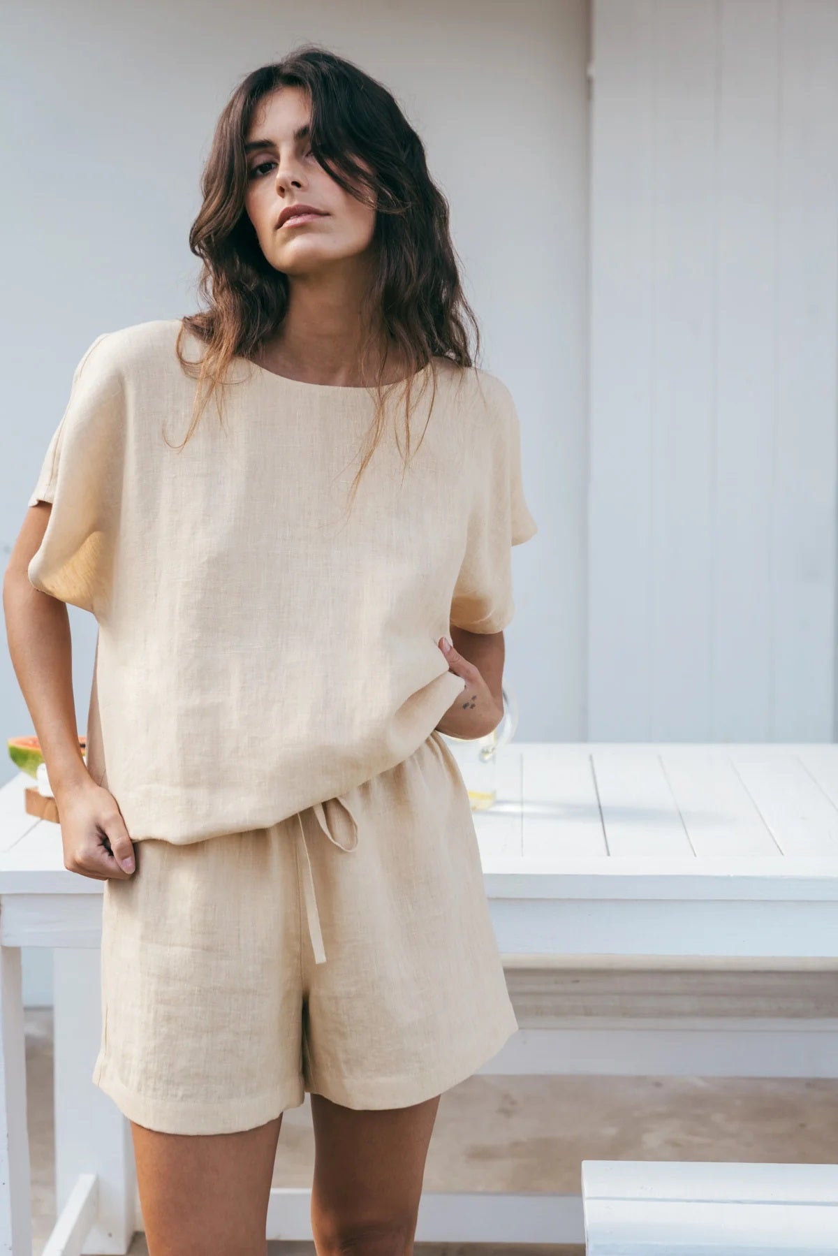 Freya Linen Set |  Pale Mustard