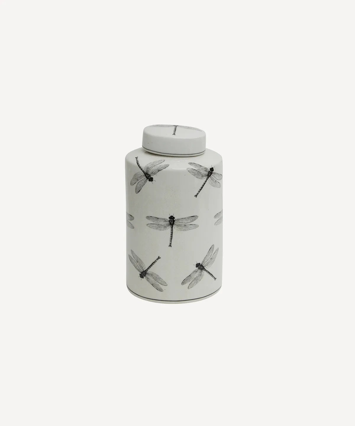 Dragonfly Oval Storage Jar