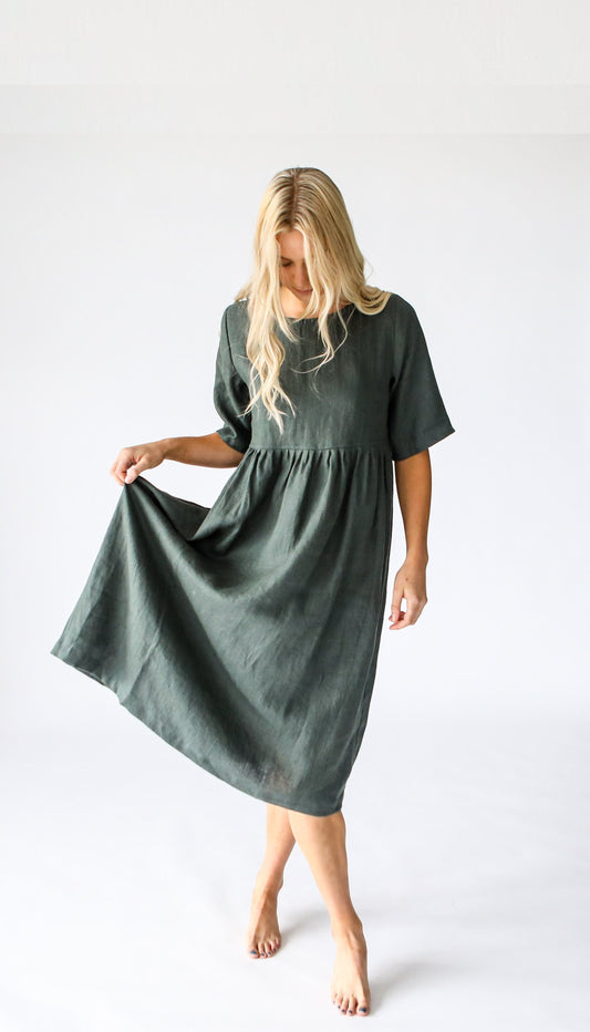 Bridi Dress | Forest Green