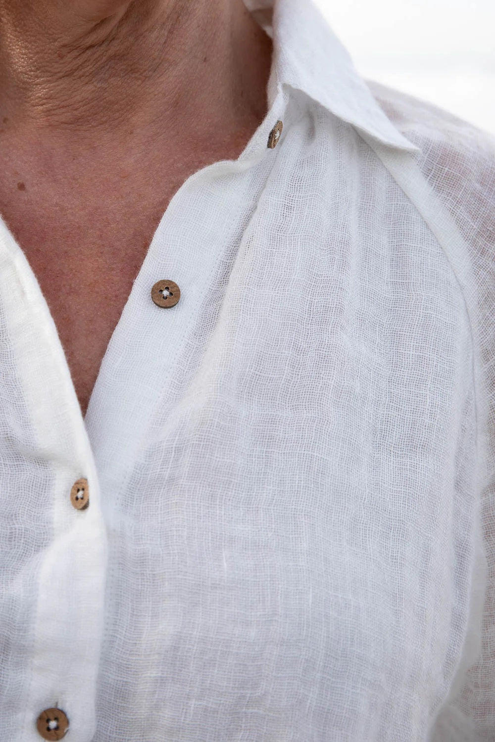 Gauze Linen Shirt | White