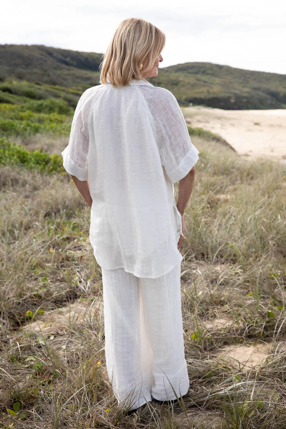 Gauze Linen Shirt | White