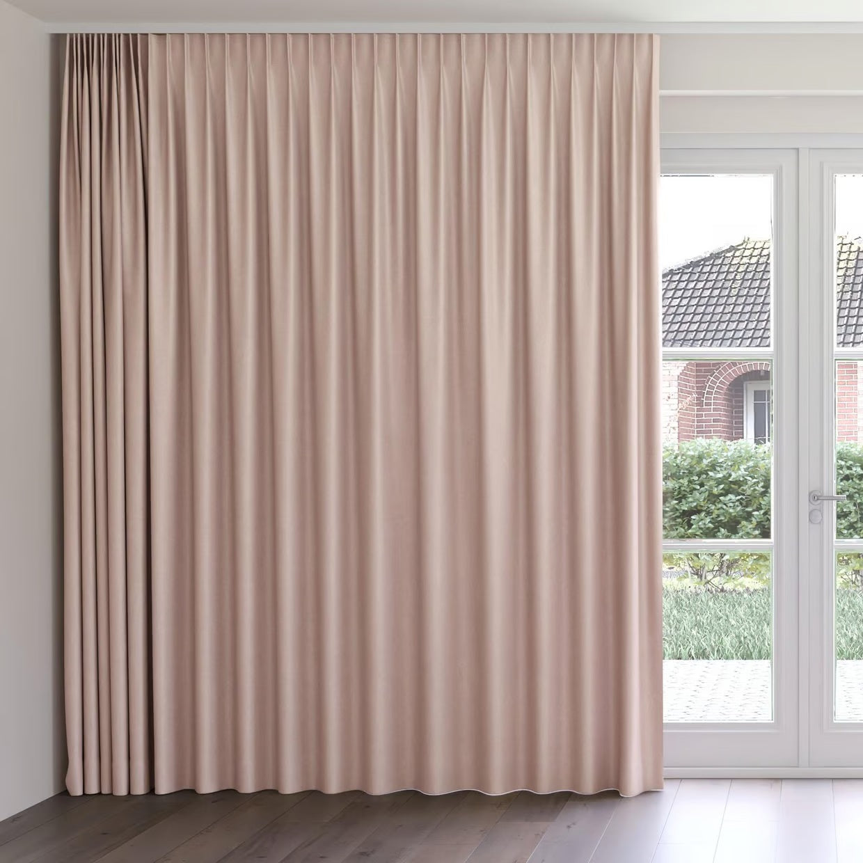 Glamour Cotton Twill Readymade Curtains | Petal