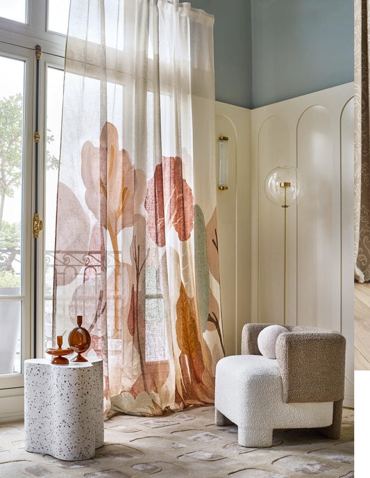 Jardin D’Este Sheer Linen Curtains | Made in France