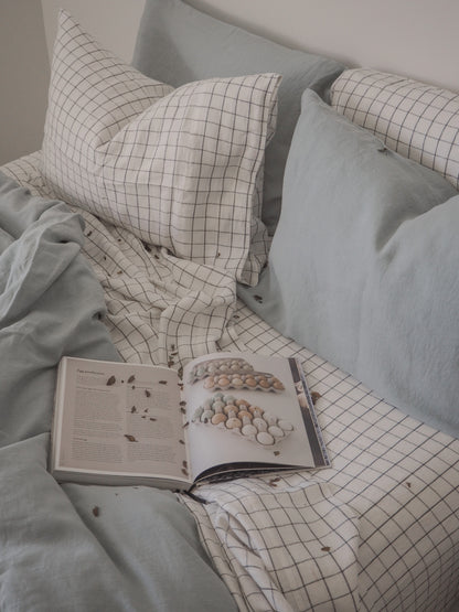 Linen Duvet Cover | Duck Egg  Made in New Zealand