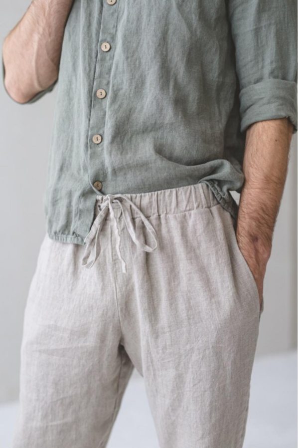 Men's Classic Linen Pants | Natural