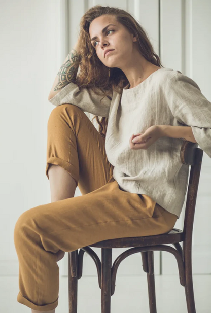 Linen Pants | Mustard