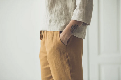 Linen Pants | Mustard