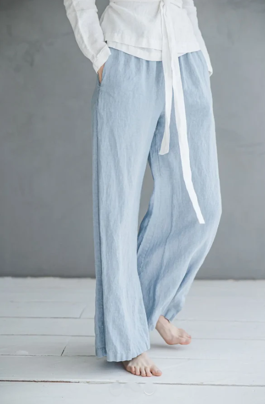 Wide-leg Summer Pants | Glacier