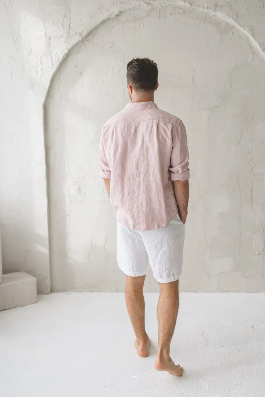 Men's Classic Linen Shorts | White