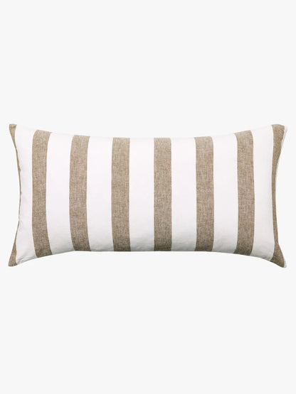 Café Striped Linen Lumbar