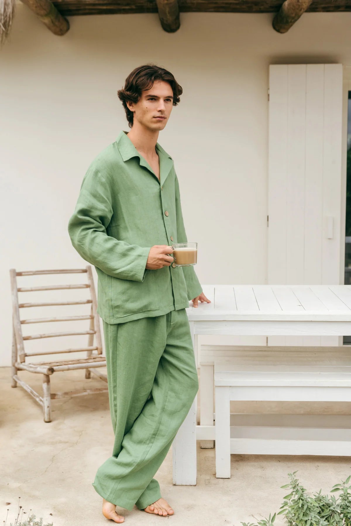 Oscar Linen Set | Matcha Green