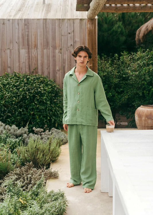 Oscar Linen Set | Matcha Green