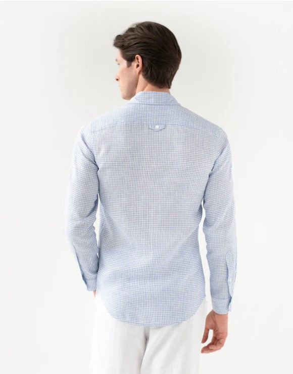 Mens Linen Shirt | Dusty Blue