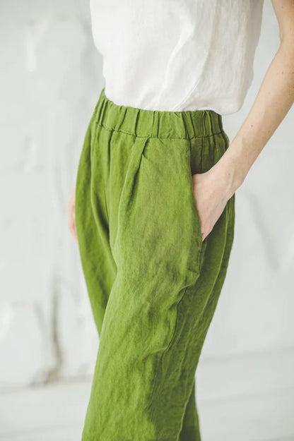 Linen Pants | Moss