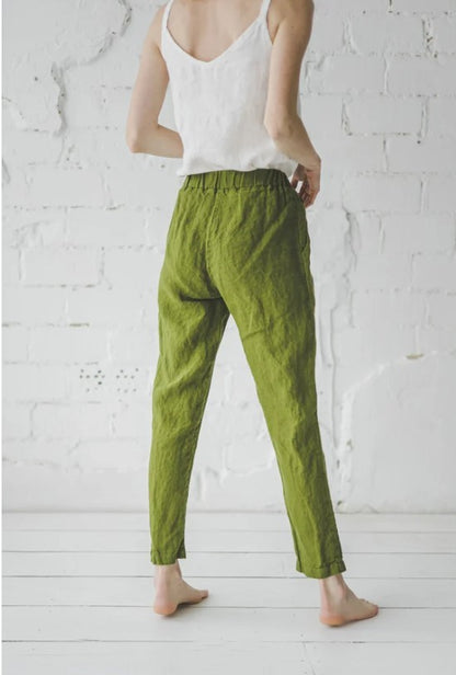 Linen Pants | Moss