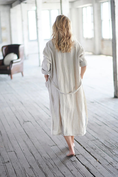 Linen Robe  | Natural