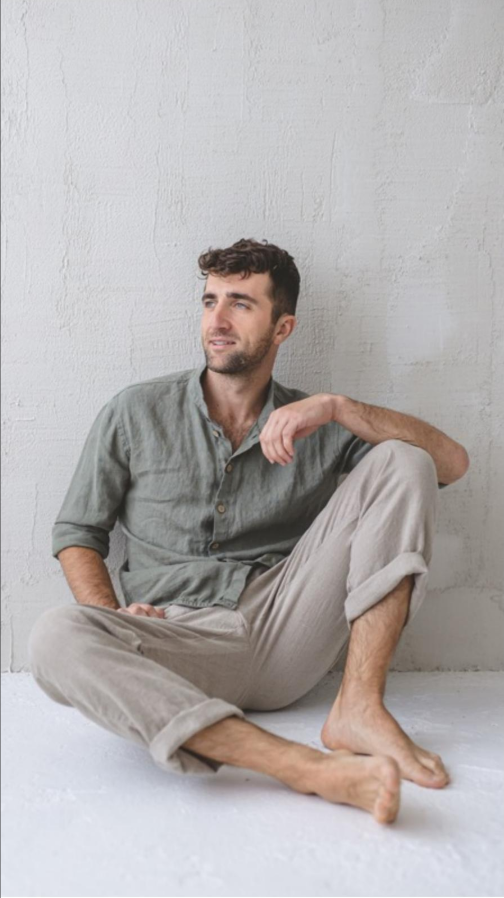 Men's Classic Linen Pants | Natural