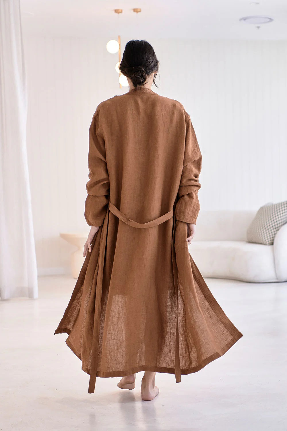 Linen Robe  | Nutmeg