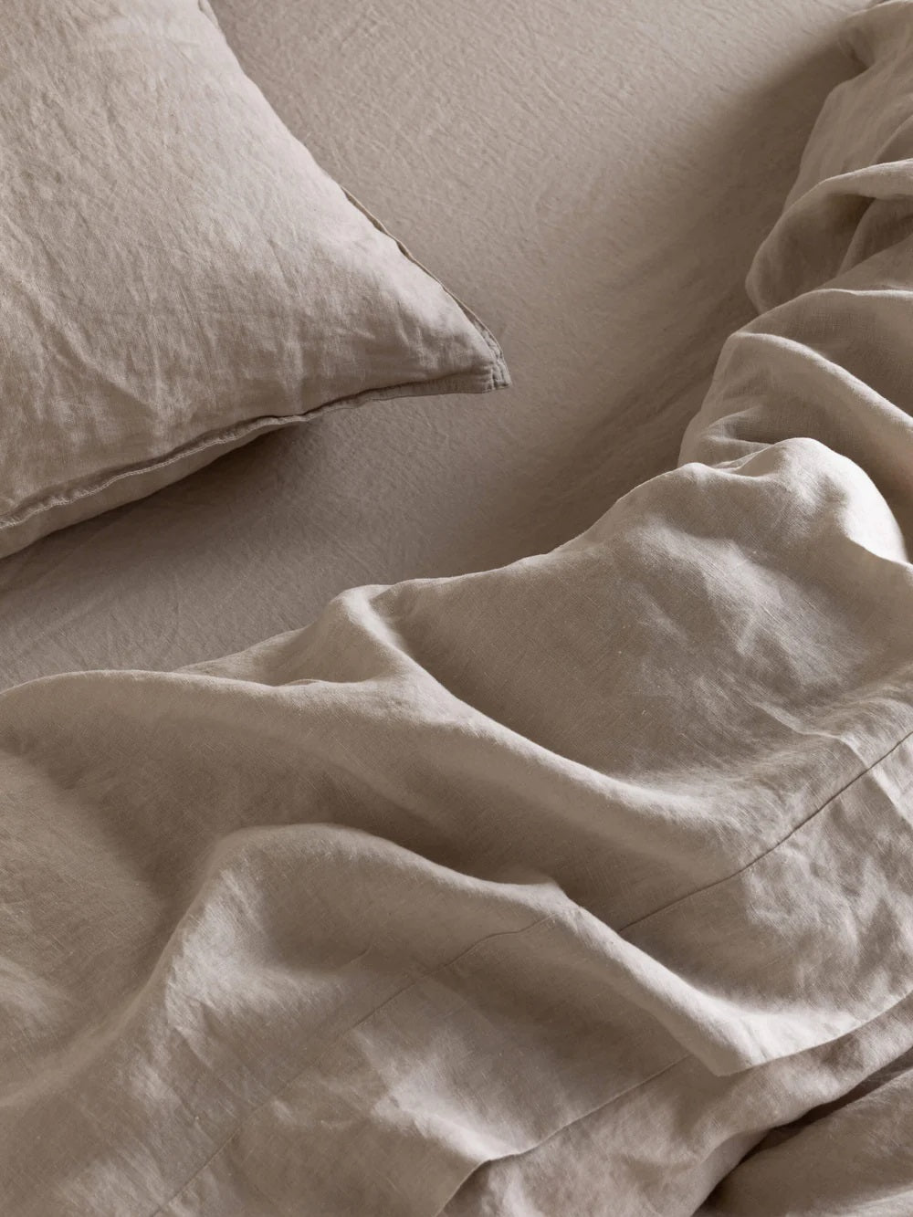 Organic French Linen Pillowcases | Oatmeal