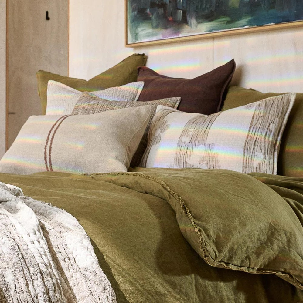 French Linen Duvet Cover | Moss - OEKO-TEX certified