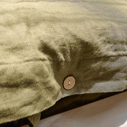 French Linen Duvet Cover | Moss - OEKO-TEX certified