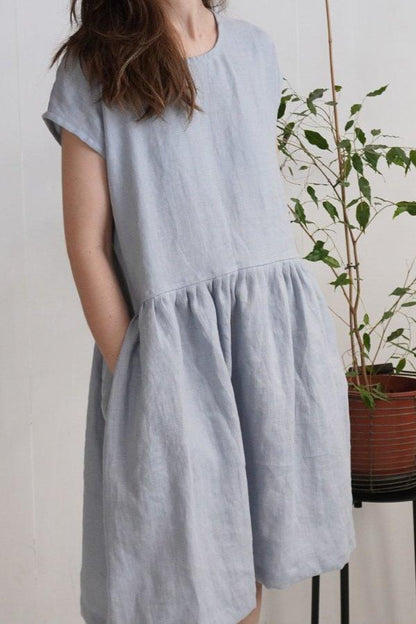 Brena Dress | Dusty blue