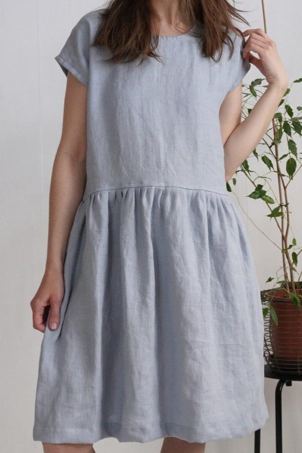 Brena Dress | Dusty blue