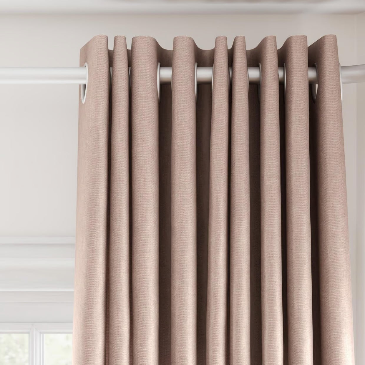 Glamour Cotton Twill Readymade Curtains | Petal