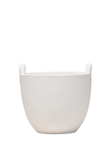 Rene Handled Planter - White