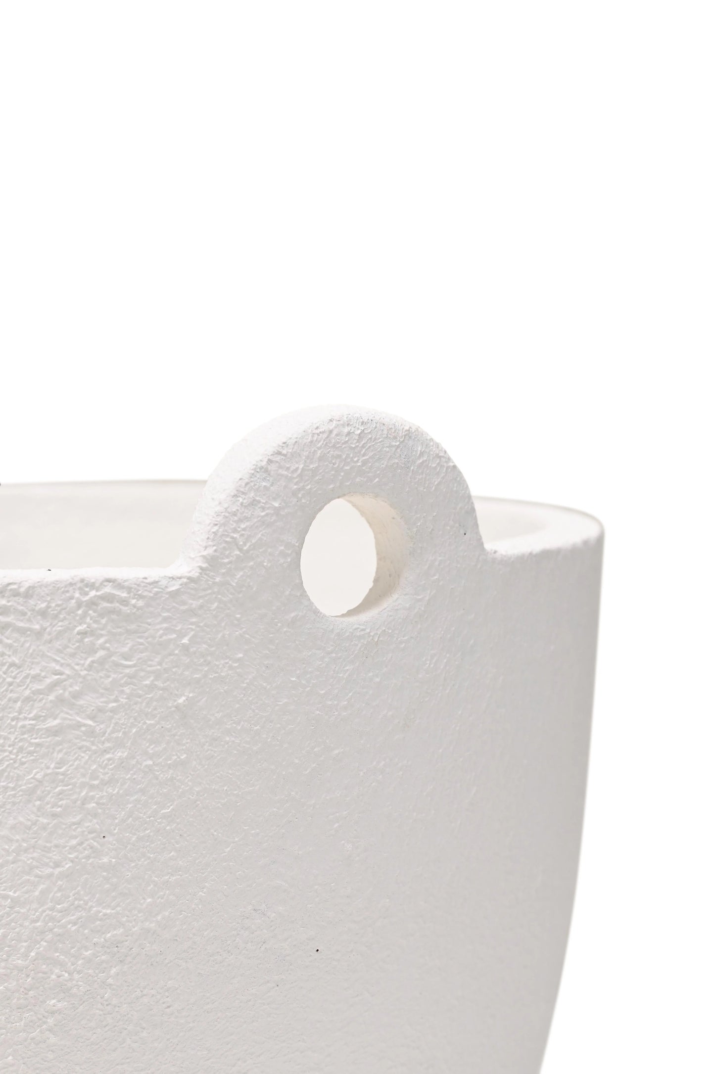 Rene Handled Planter - White