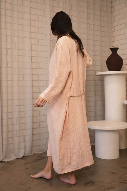 Linen Robe  | Blush