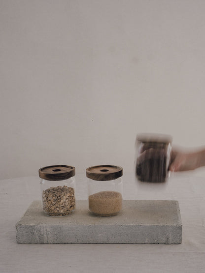 Glass Storage Jar | Natural Wooden Lid