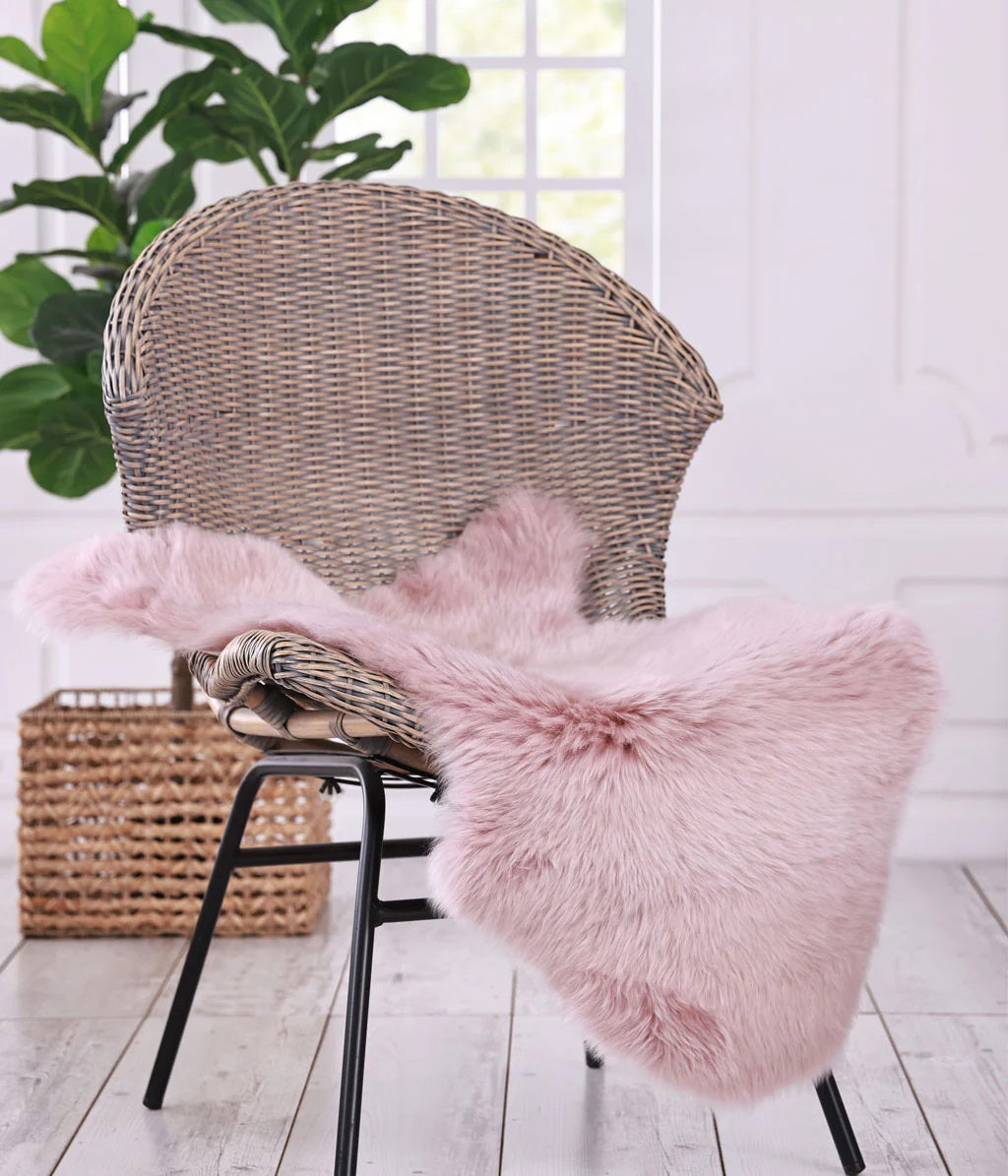 Sheepskin Rug Blush – 100% New Zealand wool