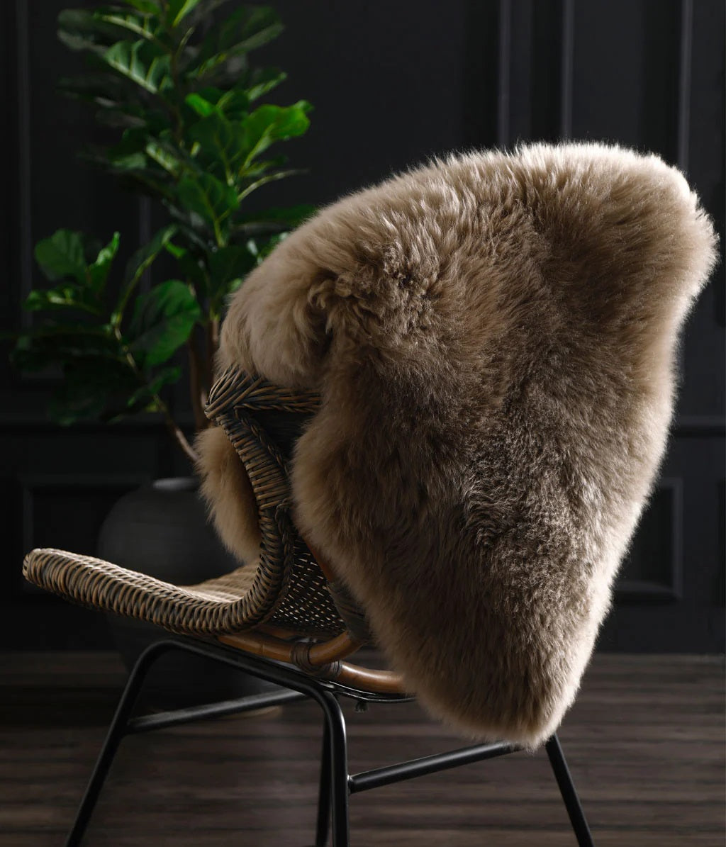 Sheepskin Rug Taupe –  100% New Zealand wool