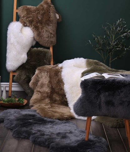 Sheepskin Rug Charcoal – 100% New Zealand wool