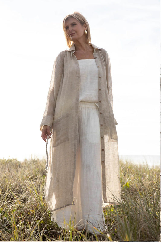 Gauze Linen Duster | Natural