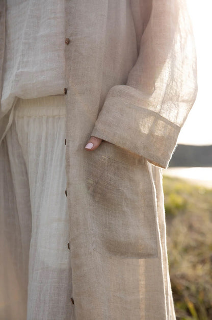 Gauze Linen Duster | Natural