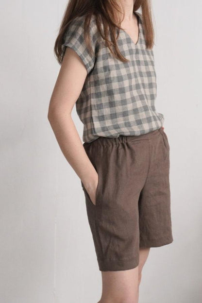 Linen Shorts | Cacao