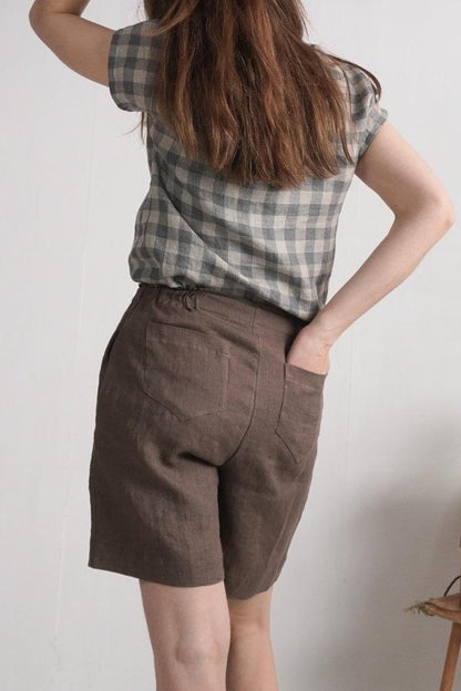 Linen Shorts | Cacao